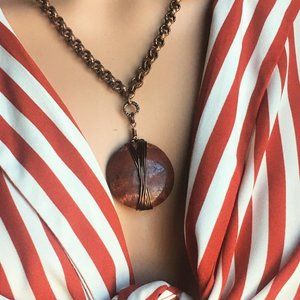 Red Jasper Creek Pendant Necklace